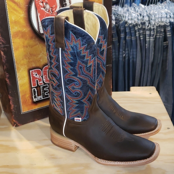 Rockin Leather Other - Chocolate Cowhide Western Boot